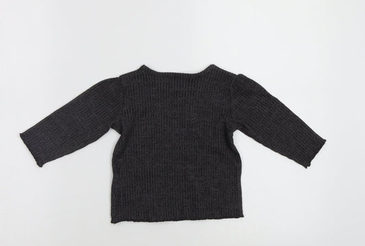 M&s Baby Grey Pullover Jumper Size 6-9 Months