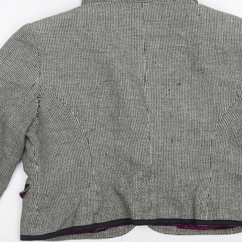 Brand and care label for Papaya women’s grey jacket blazer, size UK 12