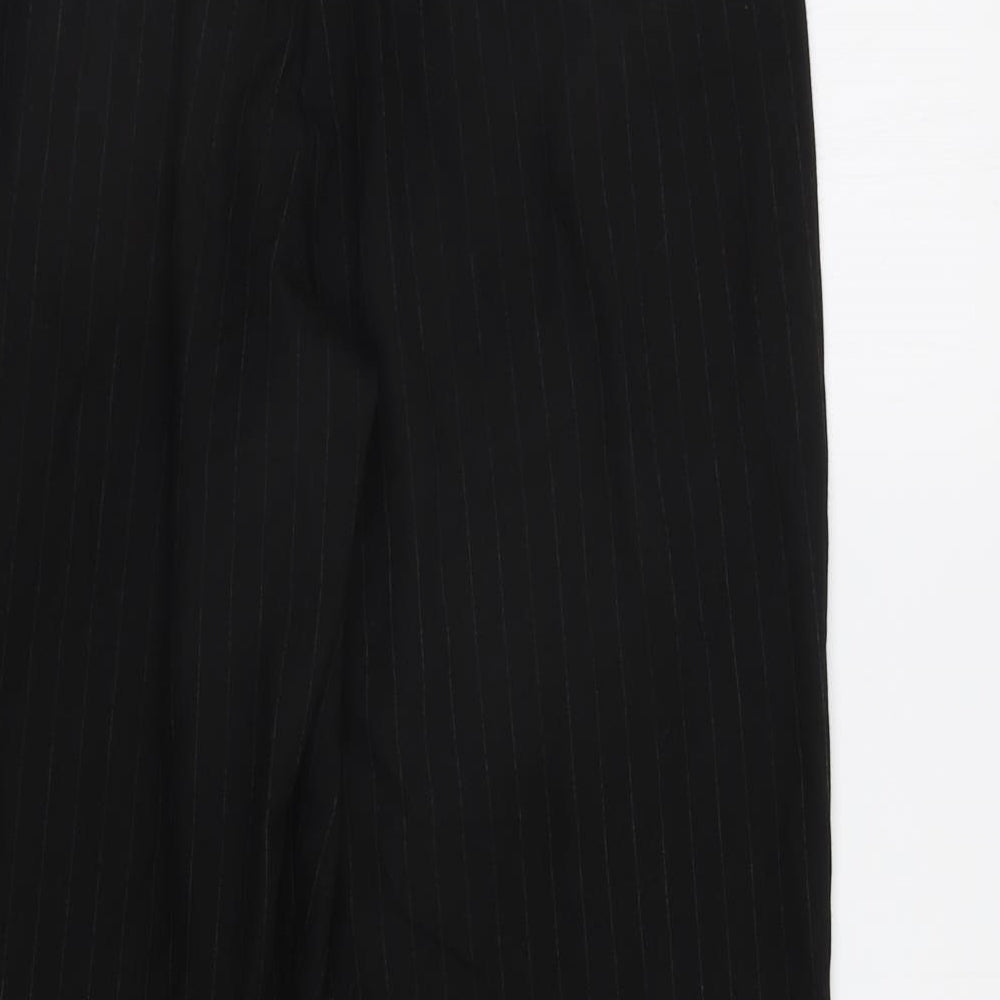 Klass Womens Black Striped Trousers Size 12 L28 in