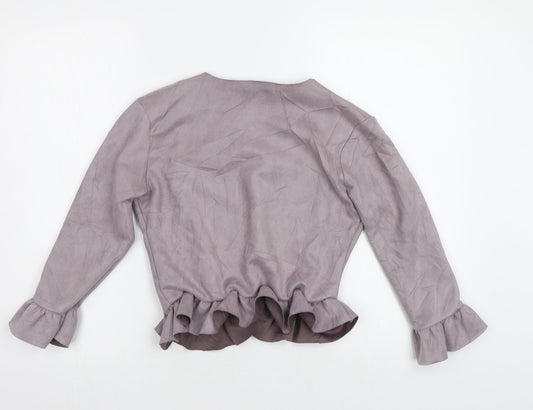 Prague Womens Purple Jacket Blazer Size S