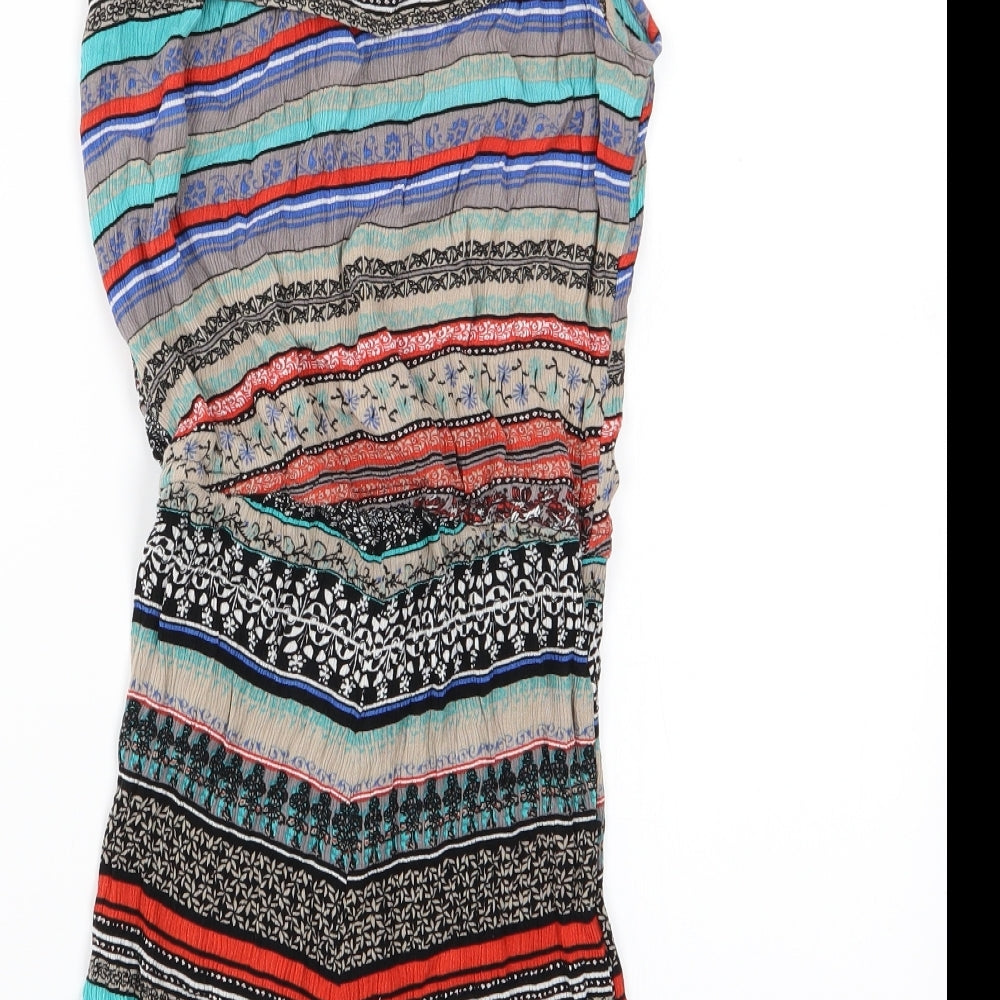 Atmosphere Womens Multicoloured Striped Playsuit One-Piece Size 6 - Atmosphere Shorts playsuit
