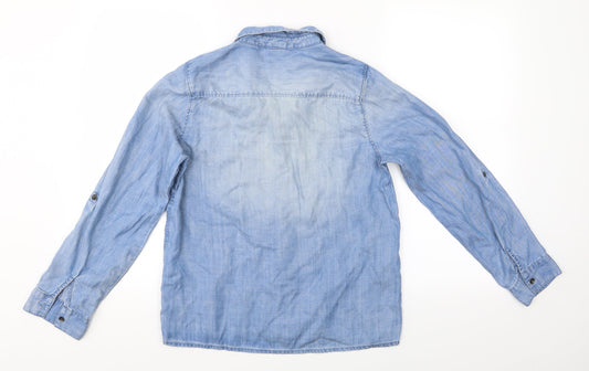 & Denim Womens Black Basic Blouse Size 6 - & Denim Shirt