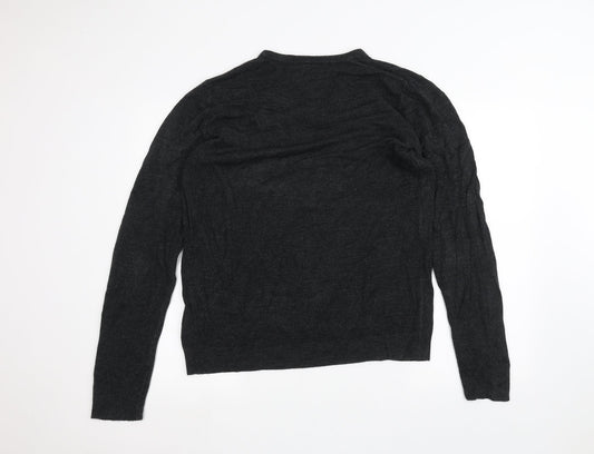 Red Herring Mens Black Pullover Jumper Size L
