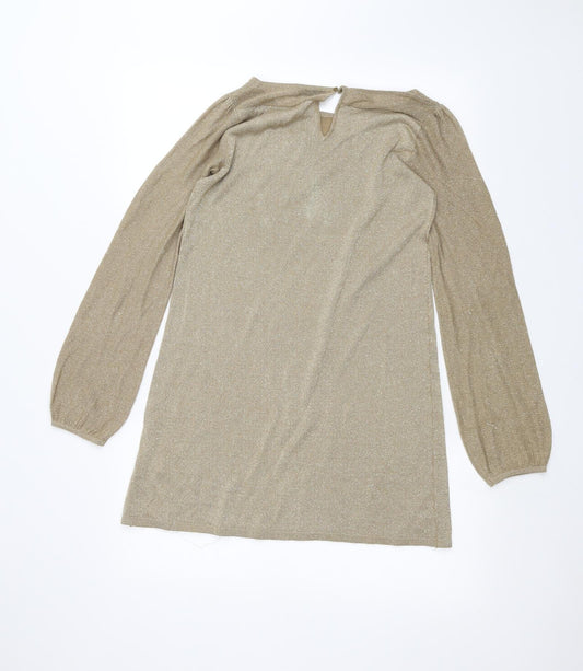 Oasis Womens Gold Basic T-Shirt Size S