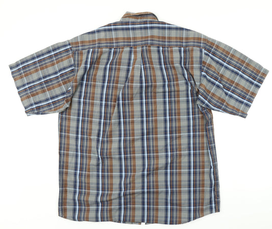 Jeep Womens Multicoloured Check Basic Button-Up Size L
