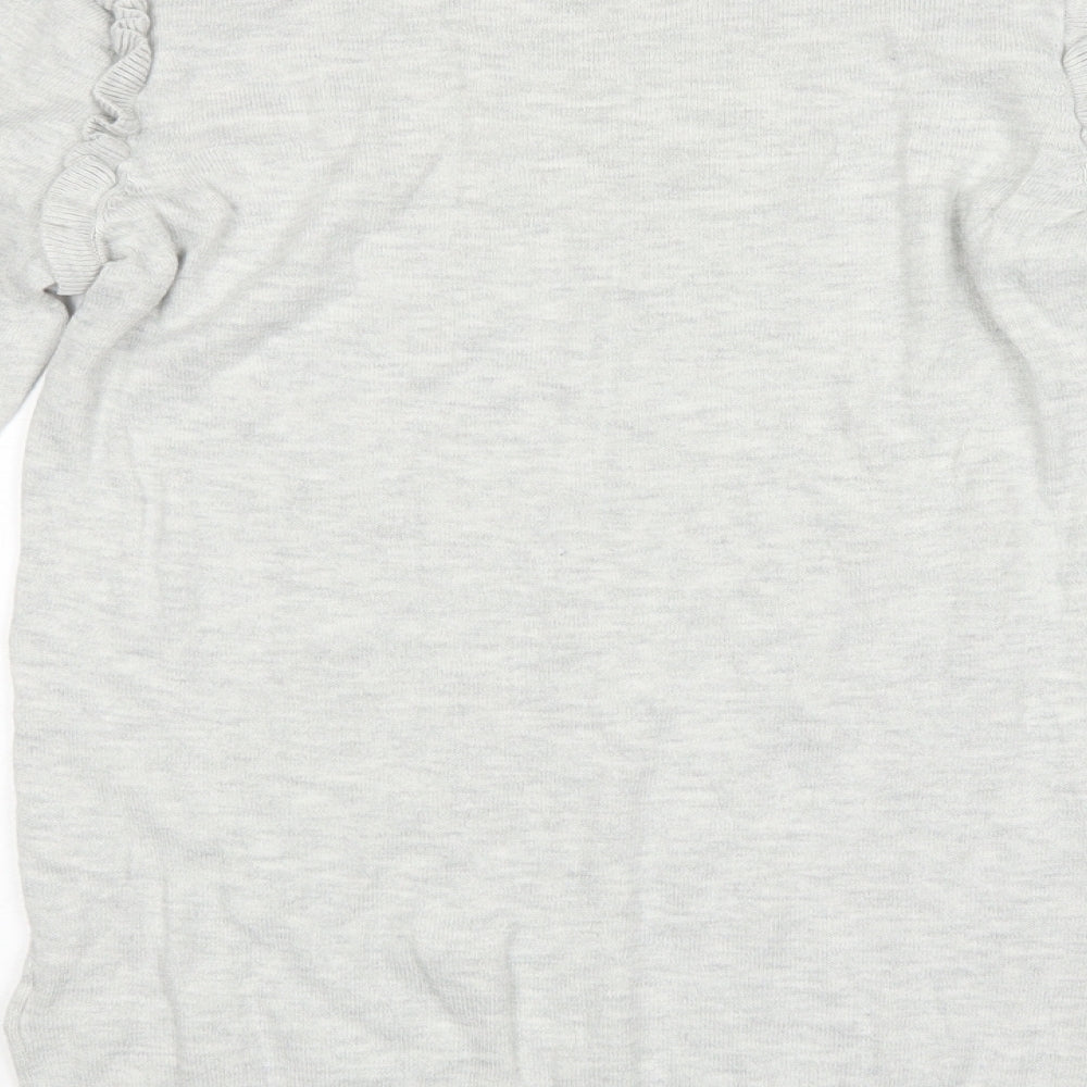 NEXT Womens Grey Argyle/Diamond Pullover Jumper Size 8