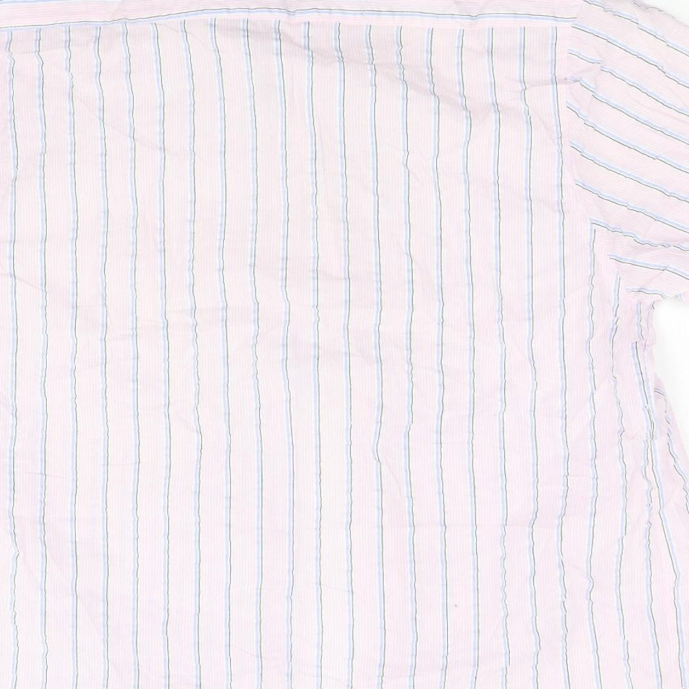 Vintage Apparel Mens Pink Striped Button-Up Size L