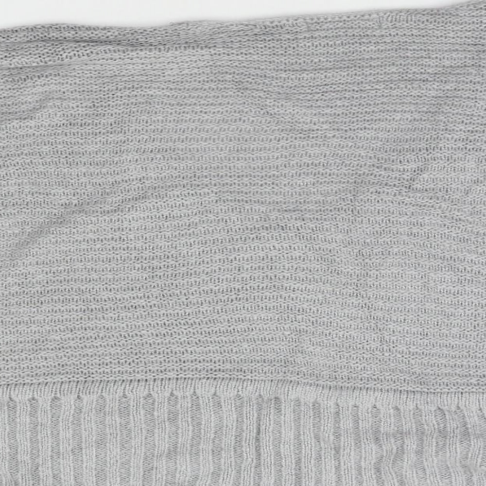 Brand and care label for ASOS women’s grey jumper, size UK 14