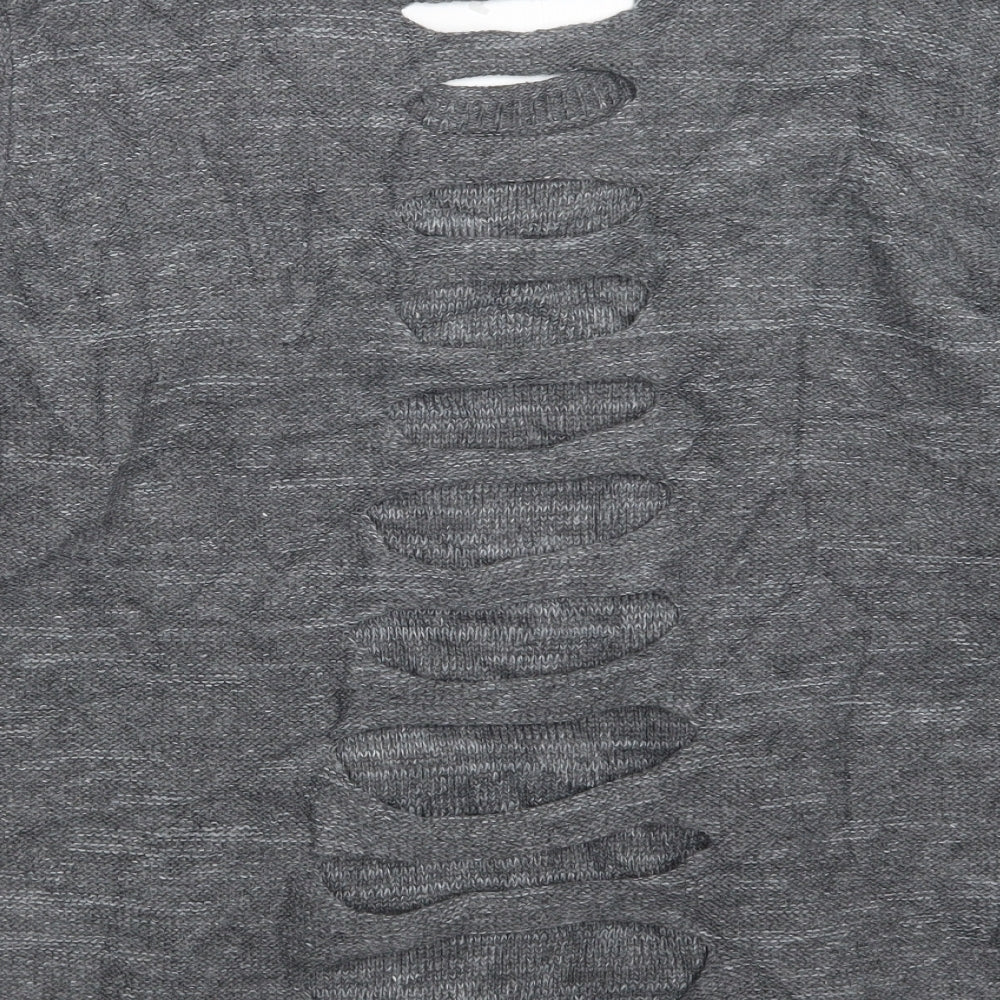 Papaya Womens Grey Knit Pullover Jumper Size M