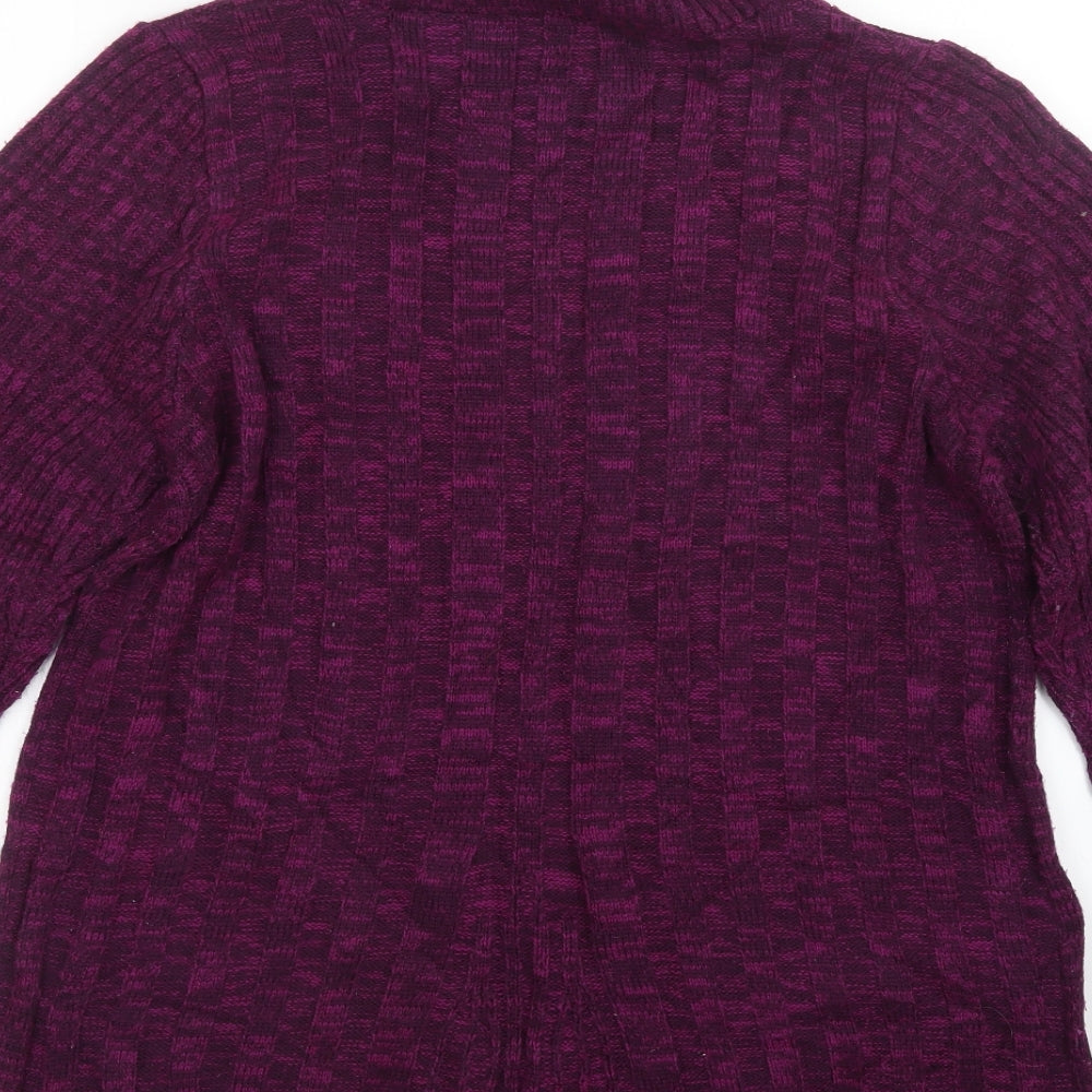 BM Womens Purple Knit Pullover Jumper Size L