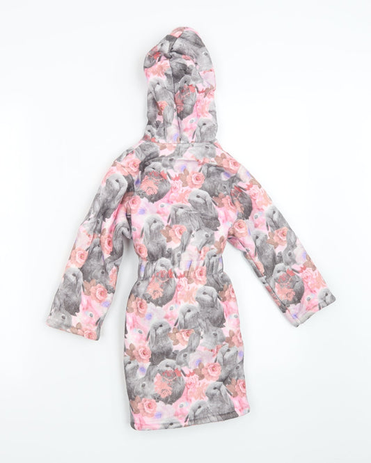 Marks and Spencer Girls Pink Floral Top Robe Size 2-3 Years