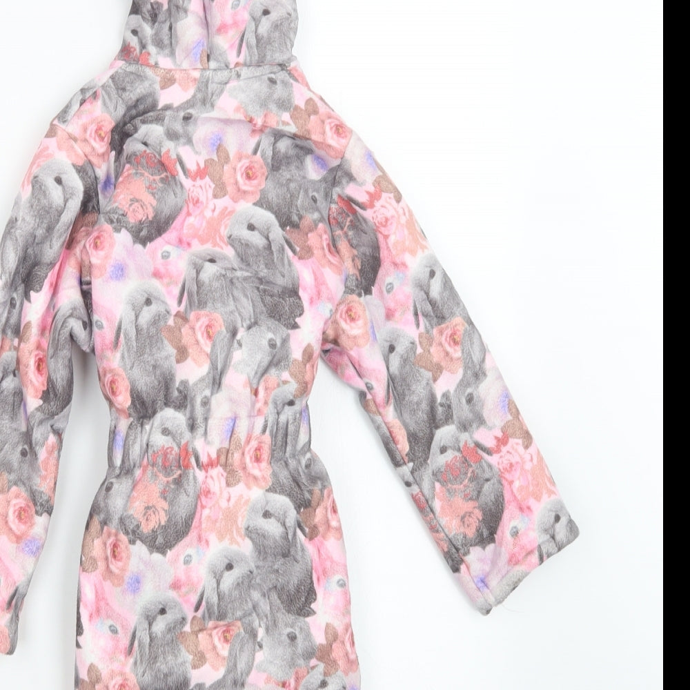 Marks and Spencer Girls Pink Floral Top Robe Size 2-3 Years
