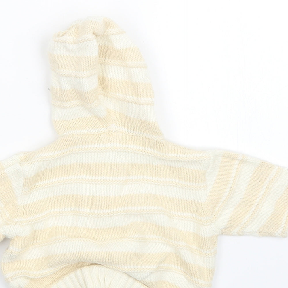 Brand and care label for Little Bundloe Beige Knit Jacket, size 3-6, Months