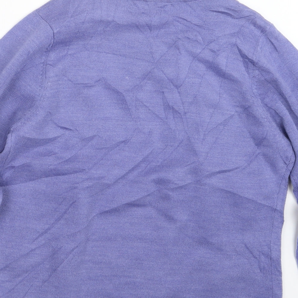 EWM Womens Purple Knit Cardigan Jumper Size 10 - Top and cardigan in one