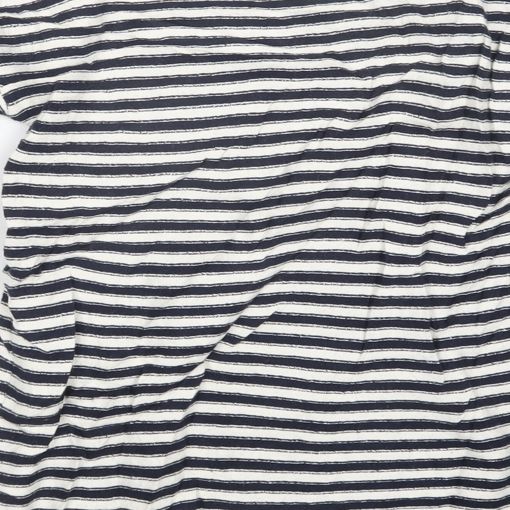 NEXT Womens Blue Striped Knit Pullover Jumper Size 8