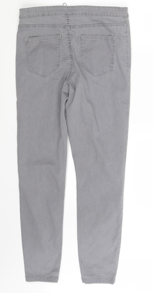 Denim & Co. Womens Grey Denim Jegging Leggings Size 14 L28 in
