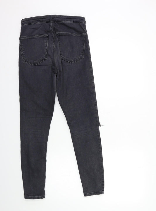 Topshop Womens Grey Denim Skinny Jeans Size 28 in L30 in