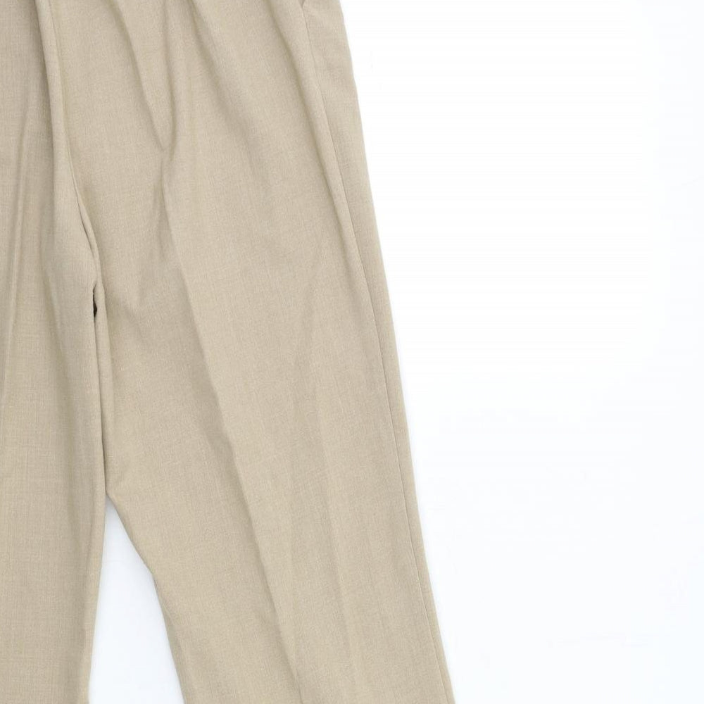 Marks and Spencer Mens Beige Trousers Size 18 L29 in