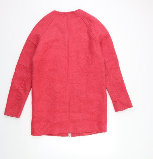 LONDON EVE Womens Pink Overcoat Coat Size 10