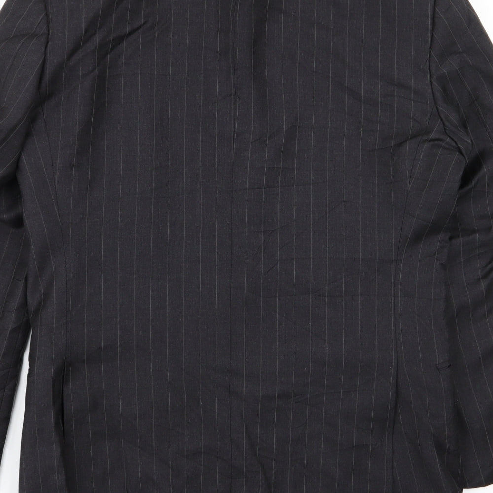 T.M jewin Mens Grey Striped Jacket Blazer Size S