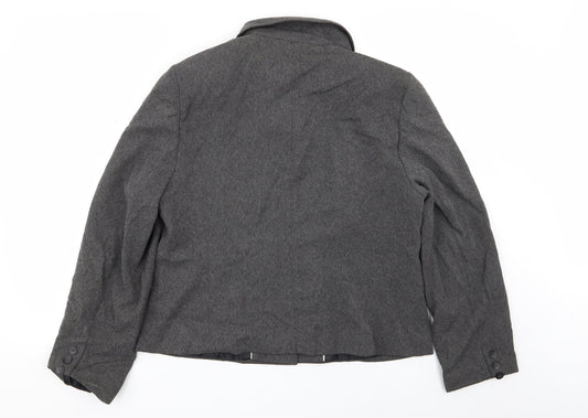 Debenhams Womens Grey Jacket Blazer Size 16