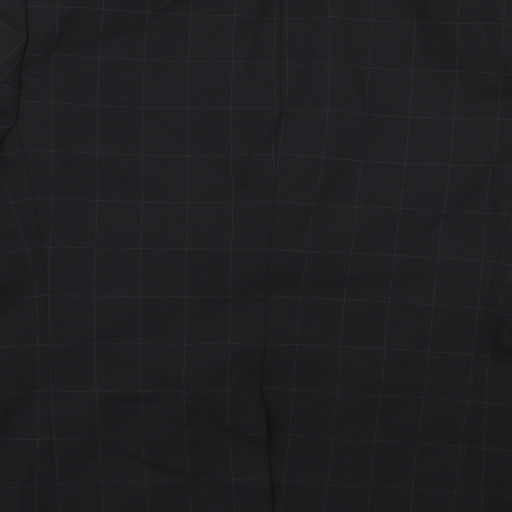 M&S Mens Black Check Jacket Blazer Size 42