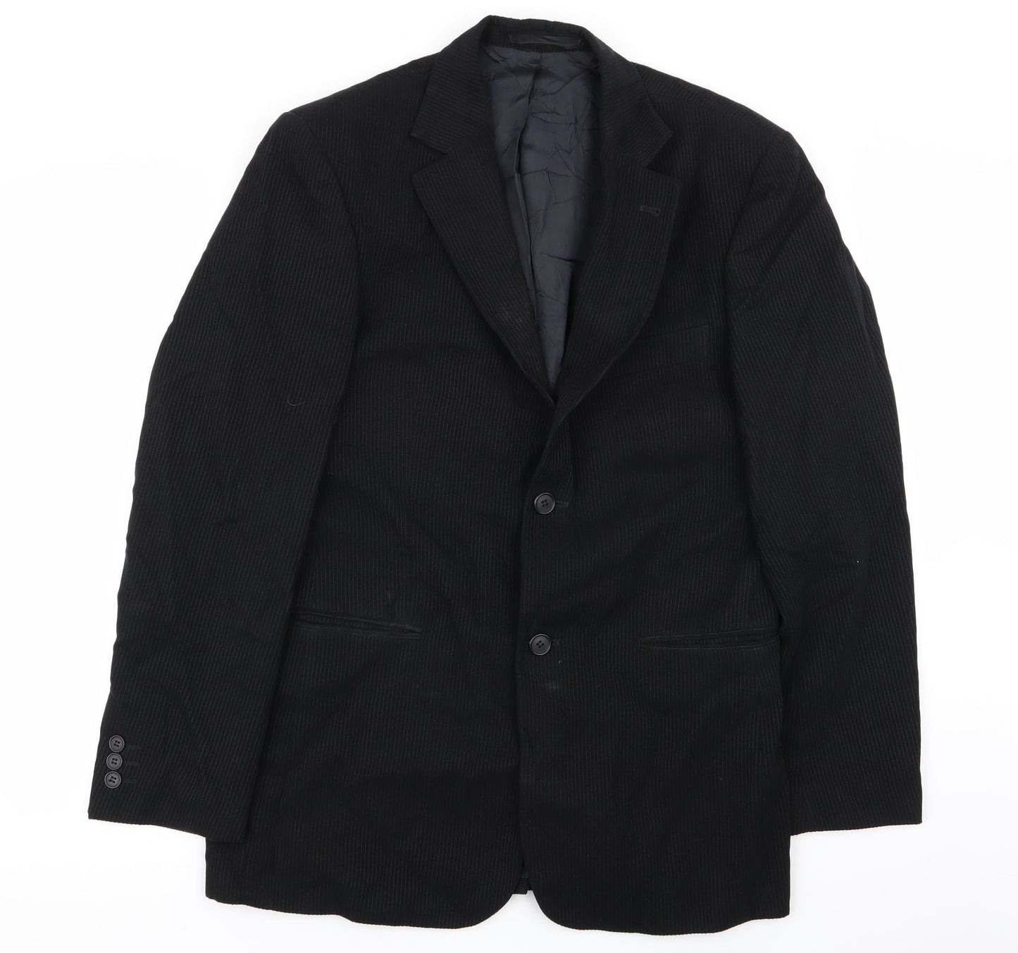 Lakeland Mens Black Striped Jacket Blazer Size 38