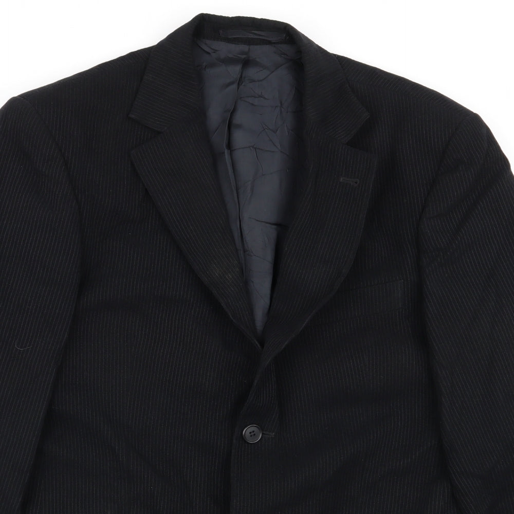 Lakeland Mens Black Striped Jacket Blazer Size 38