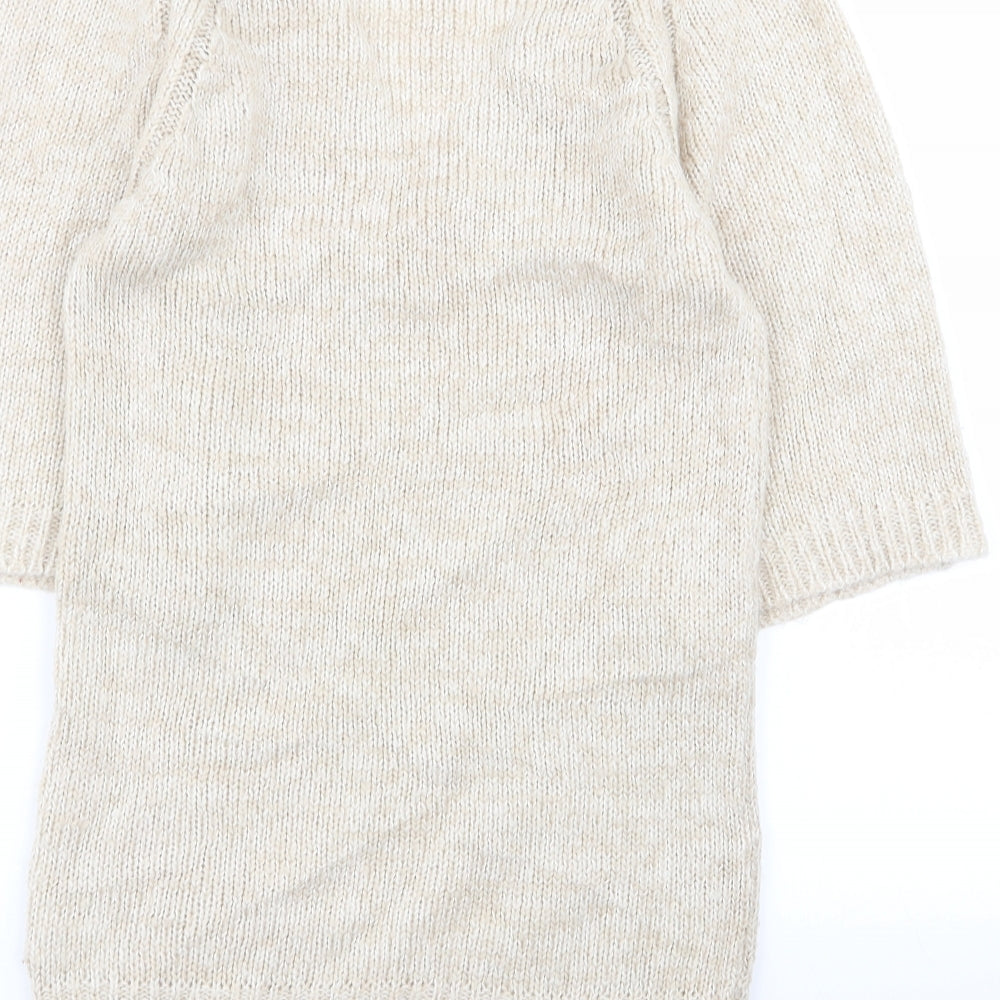 evie Womens Beige Pullover Jumper Size 10
