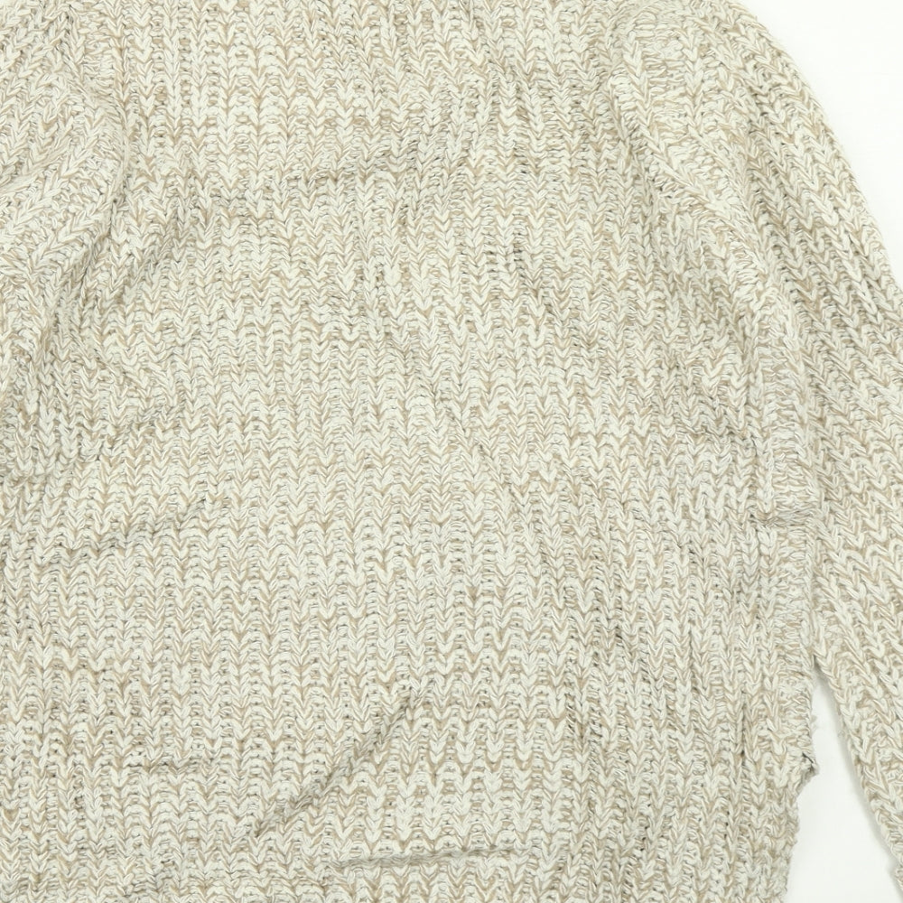 Brave Soul Womens Beige Knit Pullover Jumper Size XS