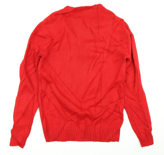 Cedar Wood State Mens Red Knit Pullover Jumper Size XS - Christmas jumper