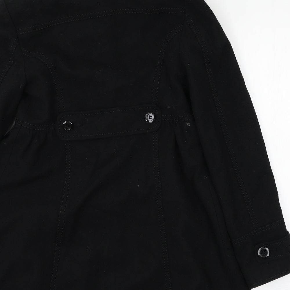 XDYE Womens Black Overcoat Coat Size M