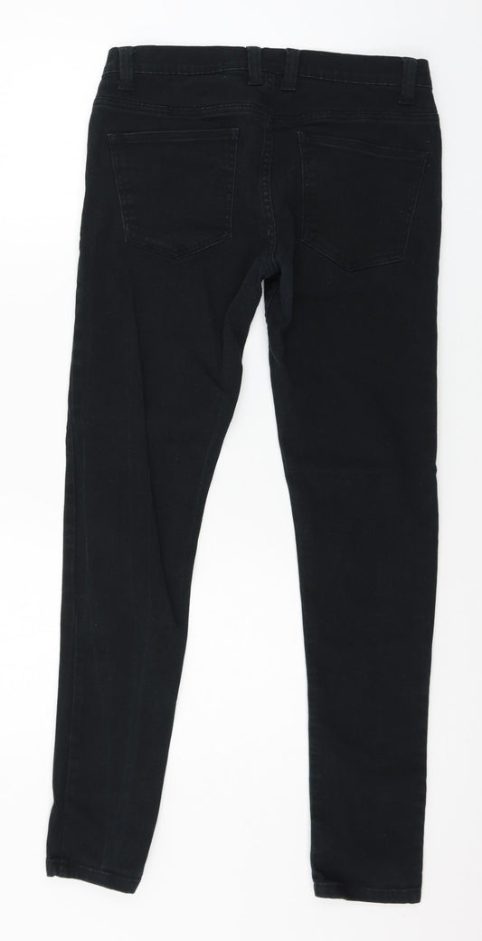 Denim & Co. Womens Black Denim Skinny Jeans Size 32 in L32 in