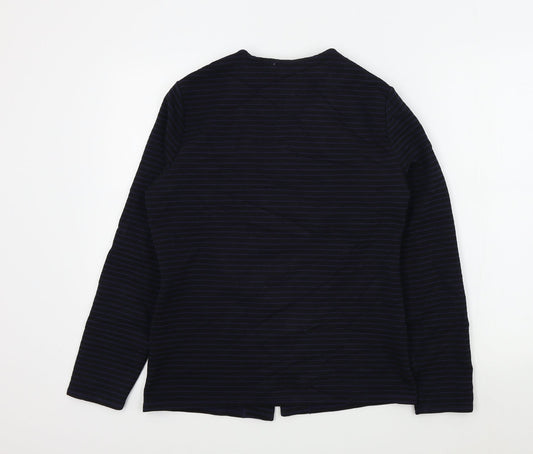 Paraphrase Womens Blue Striped Jacket Size 12