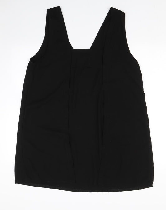 Missguided Womens Black Basic Tank Size 12