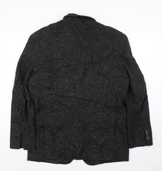 Sam Reme Mens Black Jacket Coat Size L