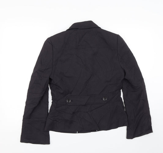 Planet Womens Black Striped Jacket Suit Jacket Size 10