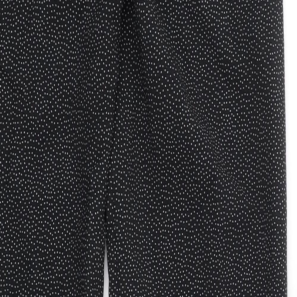 MNG Womens Black Polka Dot Bloomer Trousers Size 6 L27 in