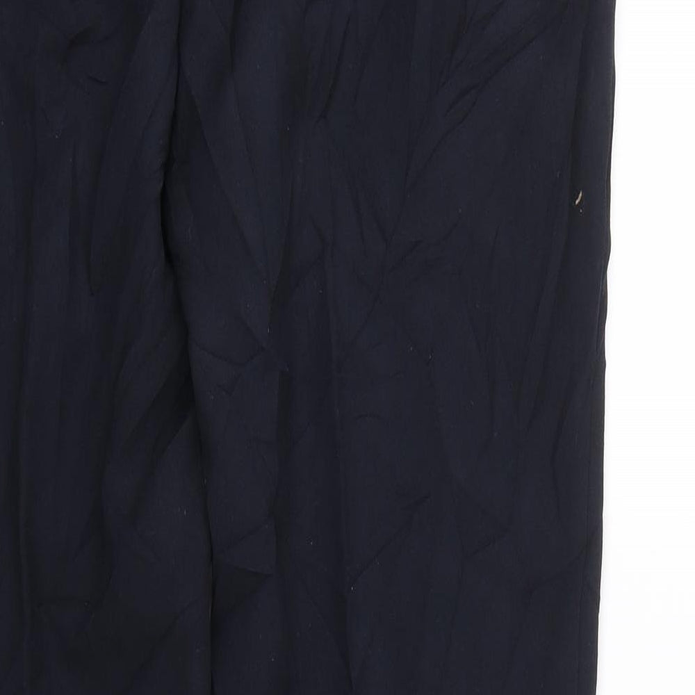 M&S Womens Black Trousers Size 12 L27.5 in