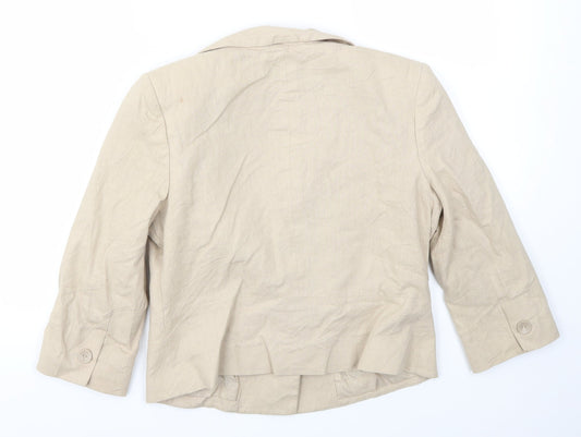 Debenhams Womens Beige Jacket Blazer Size 12
