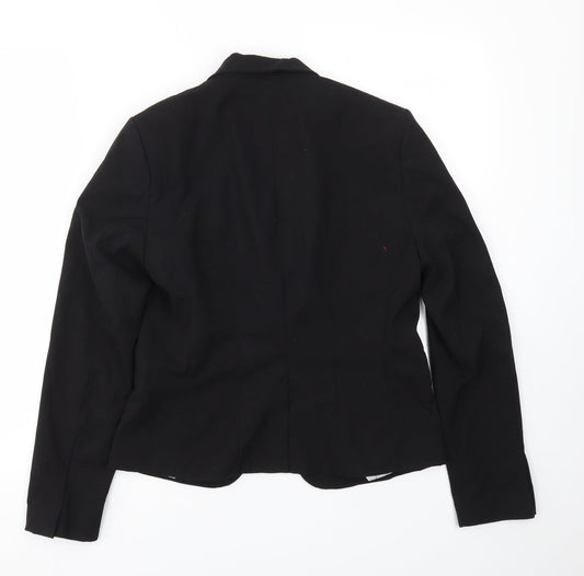H&M Womens Black Jacket Blazer Size 8
