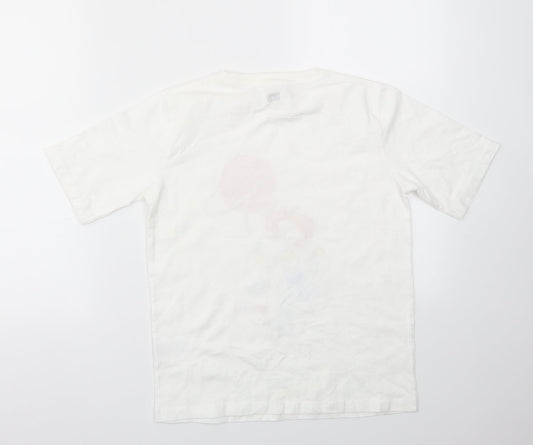 COMI RELIFE Boys White Basic T-Shirt Size 11-12 Years