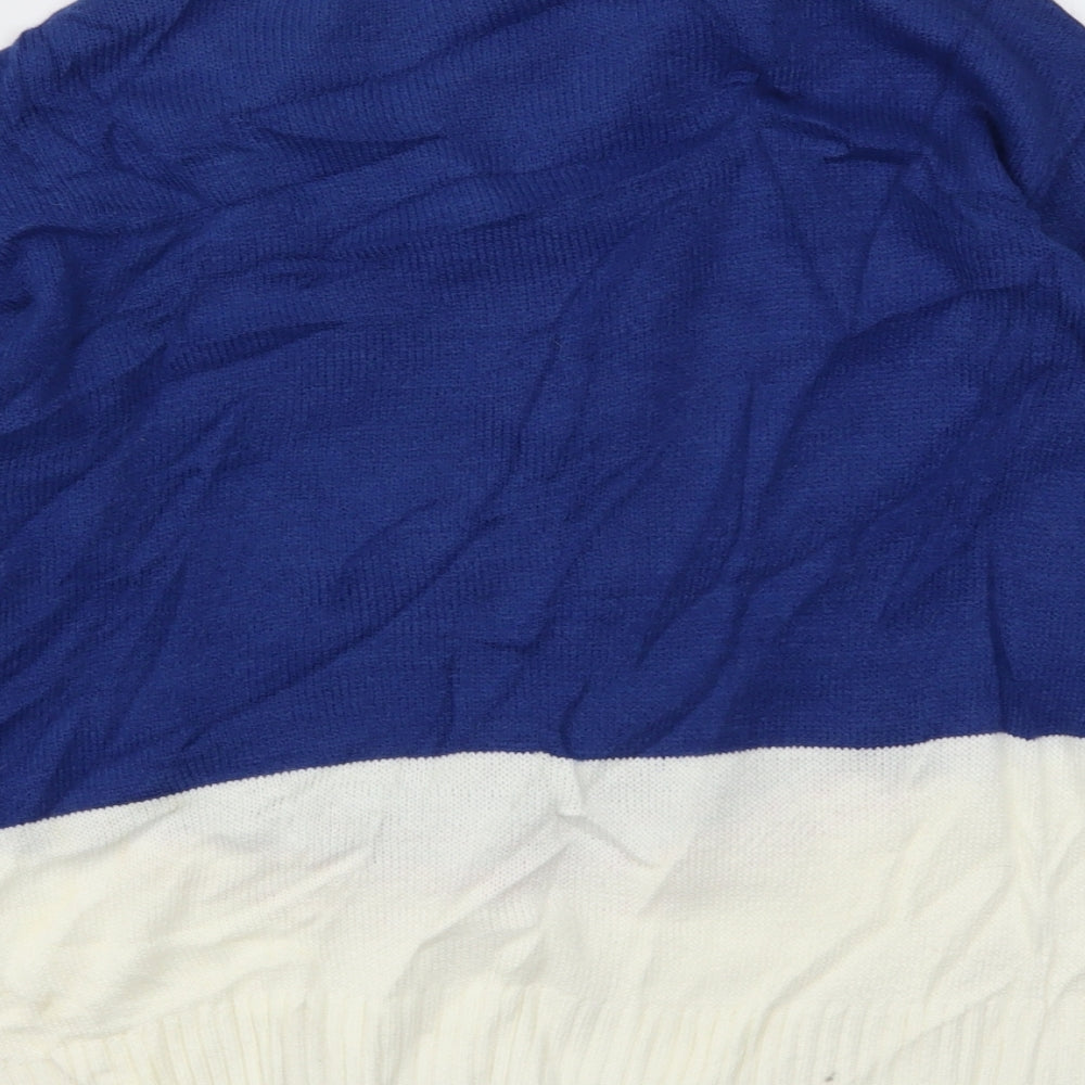 H&M Womens Blue Animal Print Pullover Jumper Size M