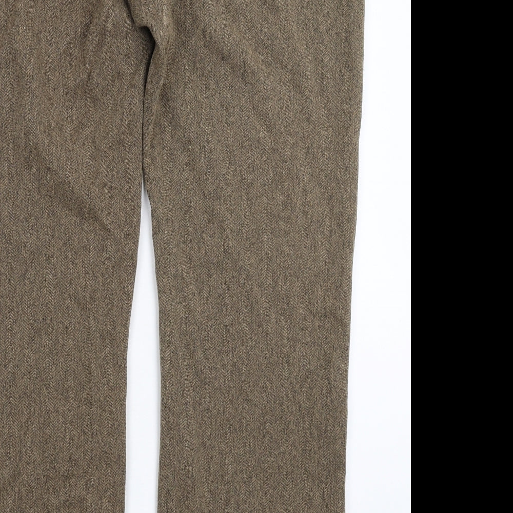 Sara Womens Grey Herringbone Trousers Size 20 L30 in