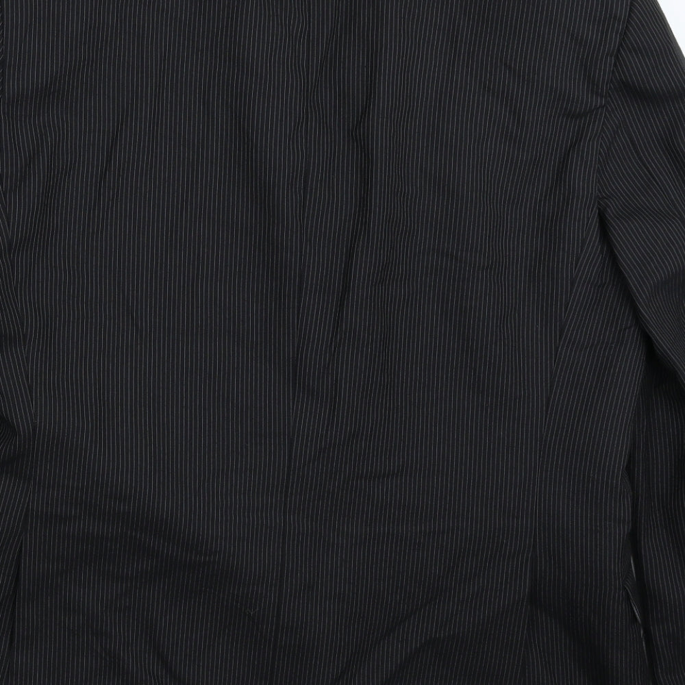 NEXT Mens Black Striped Jacket Suit Jacket Size 42