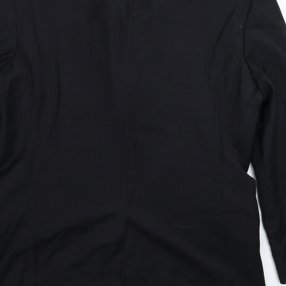 NEXT Mens Black Check Jacket Suit Jacket Size 40