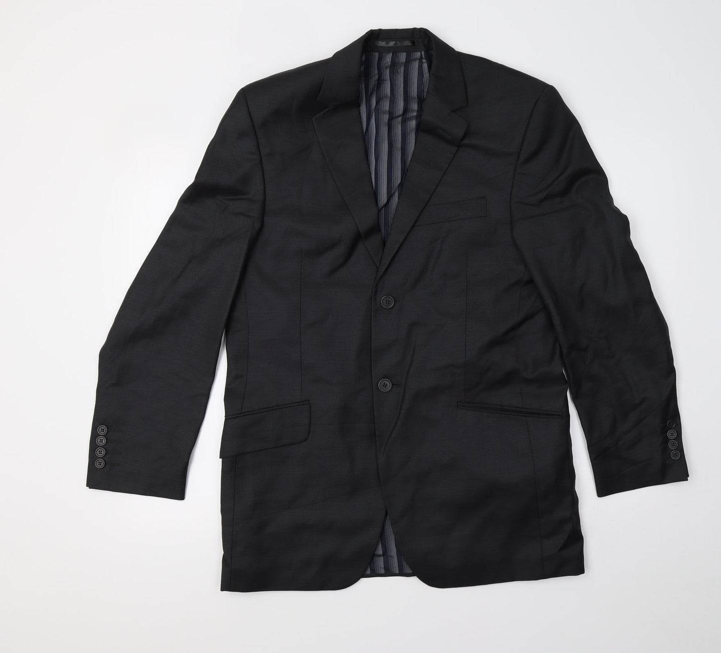 daniel hetcher Mens Black Jacket Blazer Size 38