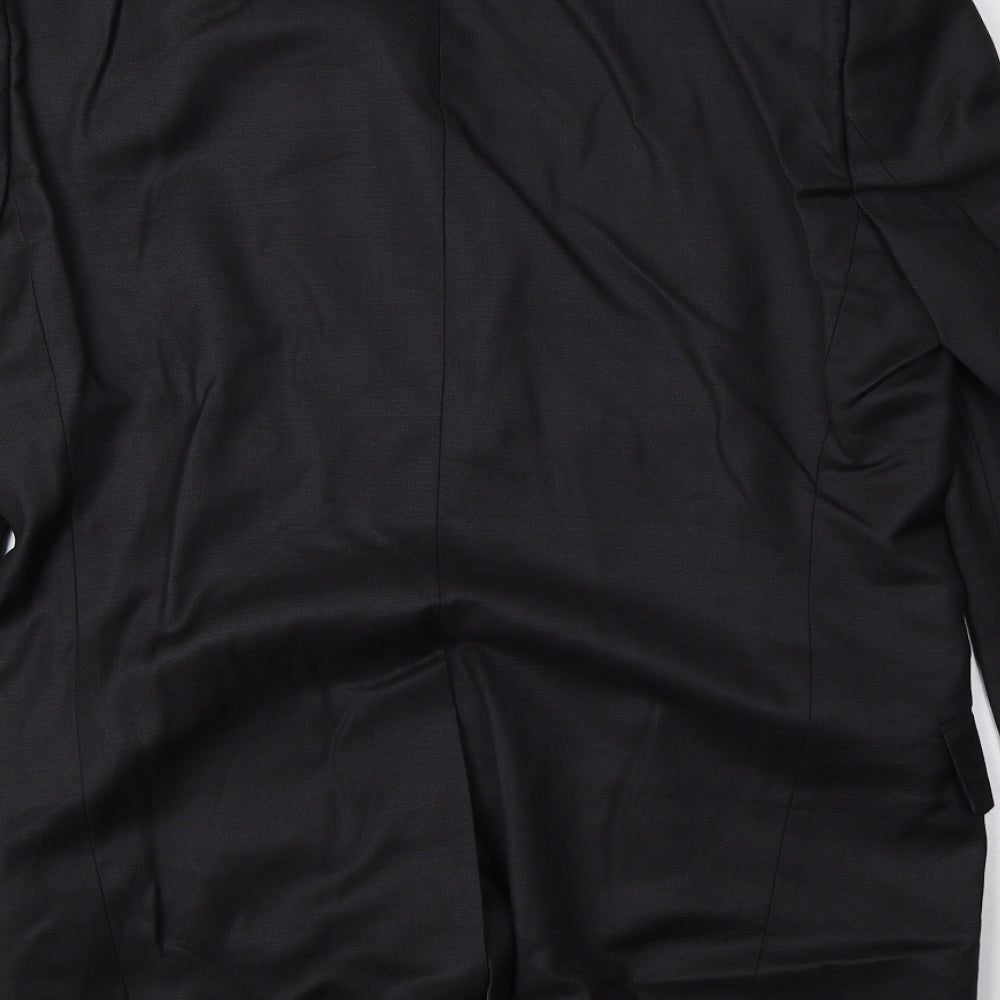 daniel hetcher Mens Black Jacket Blazer Size 38