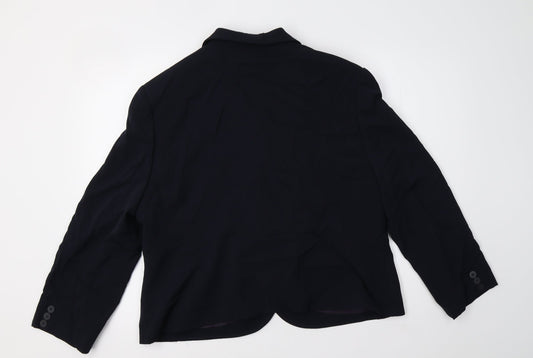 Wardrobe Womens Blue Jacket Blazer Size 20
