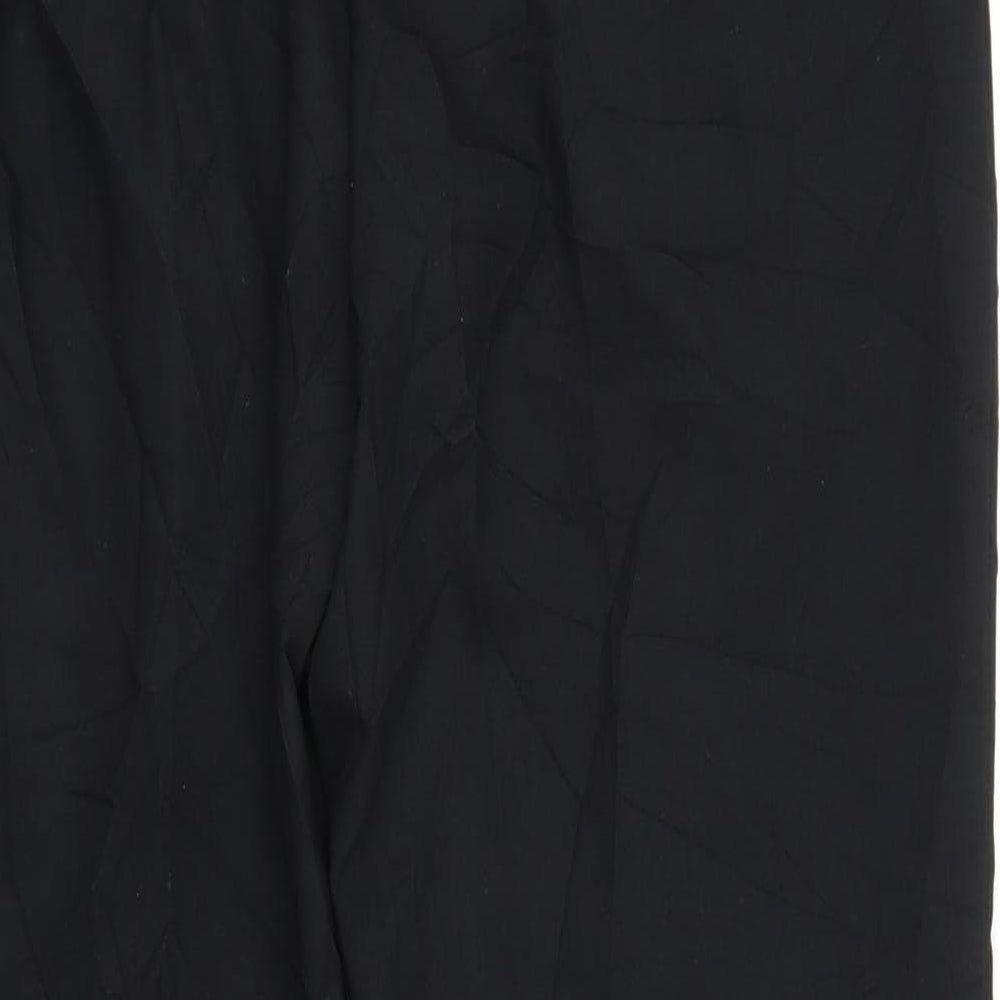 M&S Womens Black Trousers Size 14 L23 in